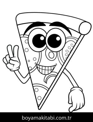 Pizza boyama sayfası – eğitici aktivite, yaratıcılık