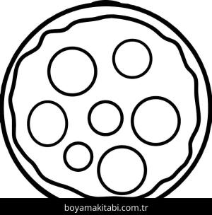 Pizza boyama sayfası – okul öncesi, evde etkinlik