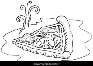 Pizza boyama sayfası – eğitici aktivite, yaratıcılık