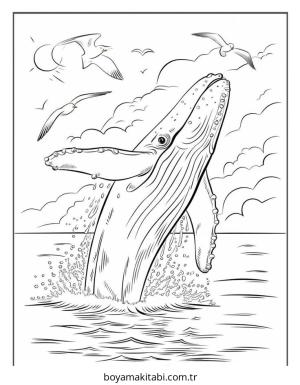 Plaj boyama sayfası – çocuklar için, çizgi film temalı