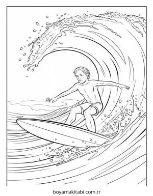 Plaj boyama sayfası – eğlenceli etkinlik, el becerilerini geliştirir