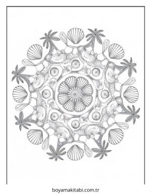 Plaj boyama sayfası – çocuk aktivitesi, PDF indir