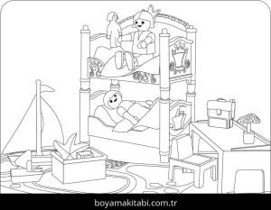 Playmobil boyama sayfası – eğlenceli etkinlik, el becerilerini geliştirir