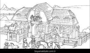 Playmobil boyama sayfası – çocuk aktivitesi, PDF indir