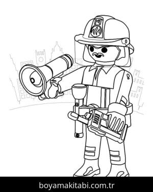 Playmobil boyama sayfası – çocuk aktivitesi, PDF indir