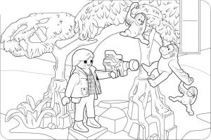 Playmobil boyama sayfası,  coloring page, Playmobil Maymunları çiz, 