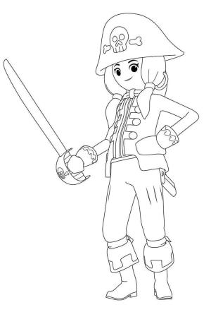 Playmobil boyama sayfası,  coloring page, Korsan Playmobil’i çiz, 