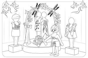 Playmobil boyama sayfası,  coloring page, Kızlar için Playmobil çizin, 