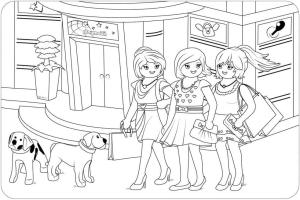 Playmobil boyama sayfası,  coloring page, Playmobil Kızları Çiz, 