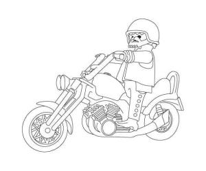 Playmobil boyama sayfası,  coloring page, Playmobil Motosikleti çiz, 