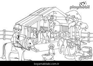 Playmobil boyama sayfası – keyifli zaman, renkli çizimler