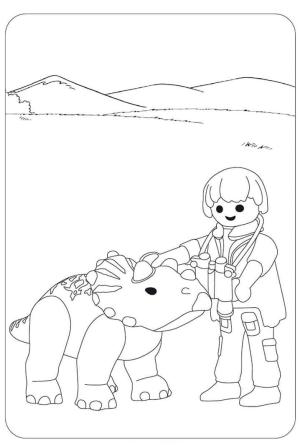 Playmobil boyama sayfası,  coloring page, Playmobil Dinozoru çiz, 