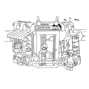 Playmobil boyama sayfası,  coloring page, Playmobil Kamp Çizimi, 