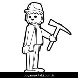 Playmobil boyama sayfası – kolay boyama, eğitici aktivite