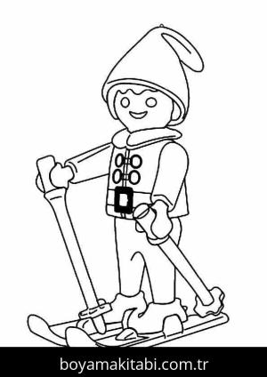 Playmobil boyama sayfası – basit çizim, kolay boyama