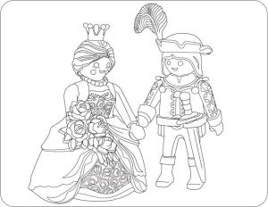 Playmobil boyama sayfası,  coloring page, Kral ve Kraliçe Çizimi Playmobil, 