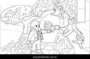 Playmobil boyama sayfası – renkli çizimler, okul öncesi