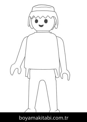 Playmobil boyama sayfası – sanatsal çalışma, çocuklar için