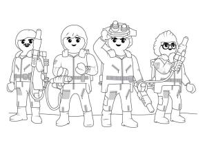 Playmobil boyama sayfası,  coloring page, Playmobil Ghostbusters Takımını Çiz, 