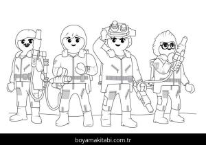 Playmobil boyama sayfası – el becerilerini geliştirir, boyama çalışması