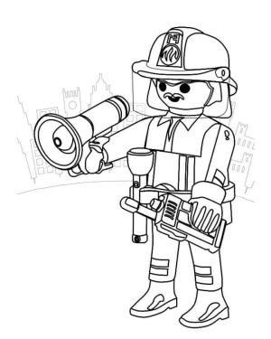 Playmobil boyama sayfası,  coloring page, İtfaiyeci Playmobil’i çiz, 