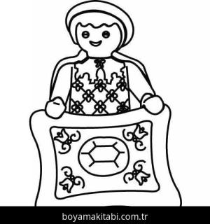Playmobil boyama sayfası – PDF indir, sevimli karakter