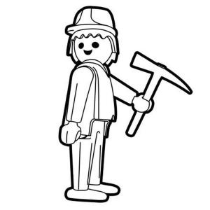 Playmobil boyama sayfası,  coloring page, Playmobil Miner’ı çiz, 