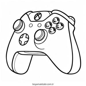 Playstation boyama sayfası – çizgi film temalı, basit çizim