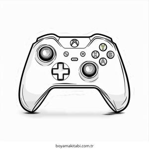 Playstation boyama sayfası – kolay boyama, eğitici aktivite