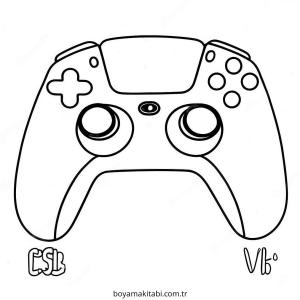 Playstation boyama sayfası – eğlenceli etkinlik, el becerilerini geliştirir