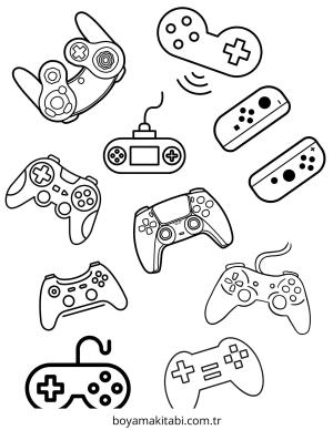 Playstation boyama sayfası – okul öncesi, evde etkinlik