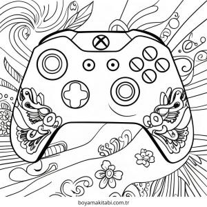 Playstation boyama sayfası – eğlenceli etkinlik, el becerilerini geliştirir