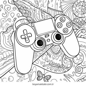 Playstation boyama sayfası – renkli çizimler, okul öncesi