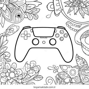 Playstation boyama sayfası – el becerilerini geliştirir, boyama çalışması