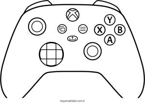 Playstation boyama sayfası – çizgi film temalı, basit çizim