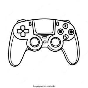 Playstation boyama sayfası – sevimli karakter, sanatsal çalışma