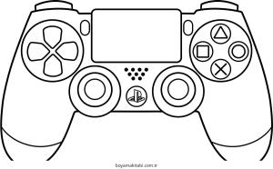 Playstation boyama sayfası – basit çizim, kolay boyama