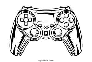 Playstation boyama sayfası – sevimli karakter, sanatsal çalışma