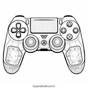 Playstation boyama sayfası – çocuk aktivitesi, PDF indir