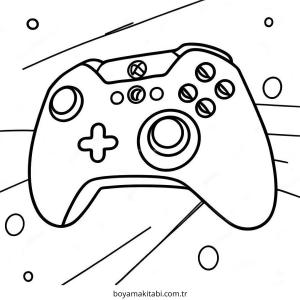 Playstation boyama sayfası – kolay boyama, eğitici aktivite