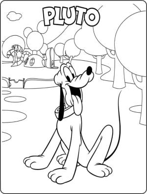 Pluto (Disney) boyama sayfası,  coloring page, Dost Pluto, 