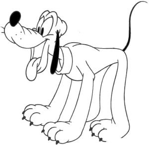 Pluto (Disney) boyama sayfası,  coloring page, komik Pluto, 