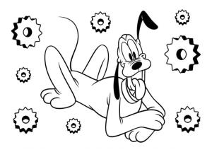 Pluto (Disney) boyama sayfası,  coloring page, Disney’den Pluto, 