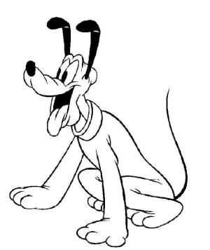 Pluto (Disney) boyama sayfası,  coloring page, Disney Pluto, 