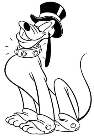 Pluto (Disney) boyama sayfası,  coloring page, Nazik Pluto, 