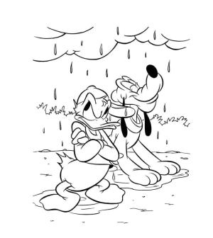 Pluto (Disney) boyama sayfası,  coloring page, Donald Duck ve Pluto, 