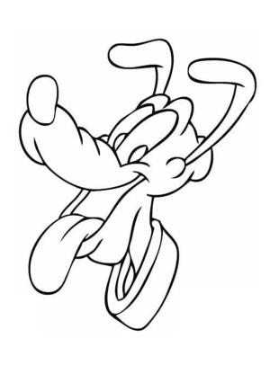 Pluto (Disney) boyama sayfası,  coloring page, Pluto Yüzü, 