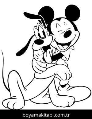 Pluto boyama sayfası – okul öncesi, evde etkinlik