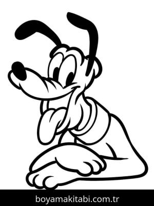 Pluto boyama sayfası – boyama etkinliği, çocuk aktivitesi