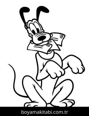 Pluto boyama sayfası – kolay boyama, eğitici aktivite